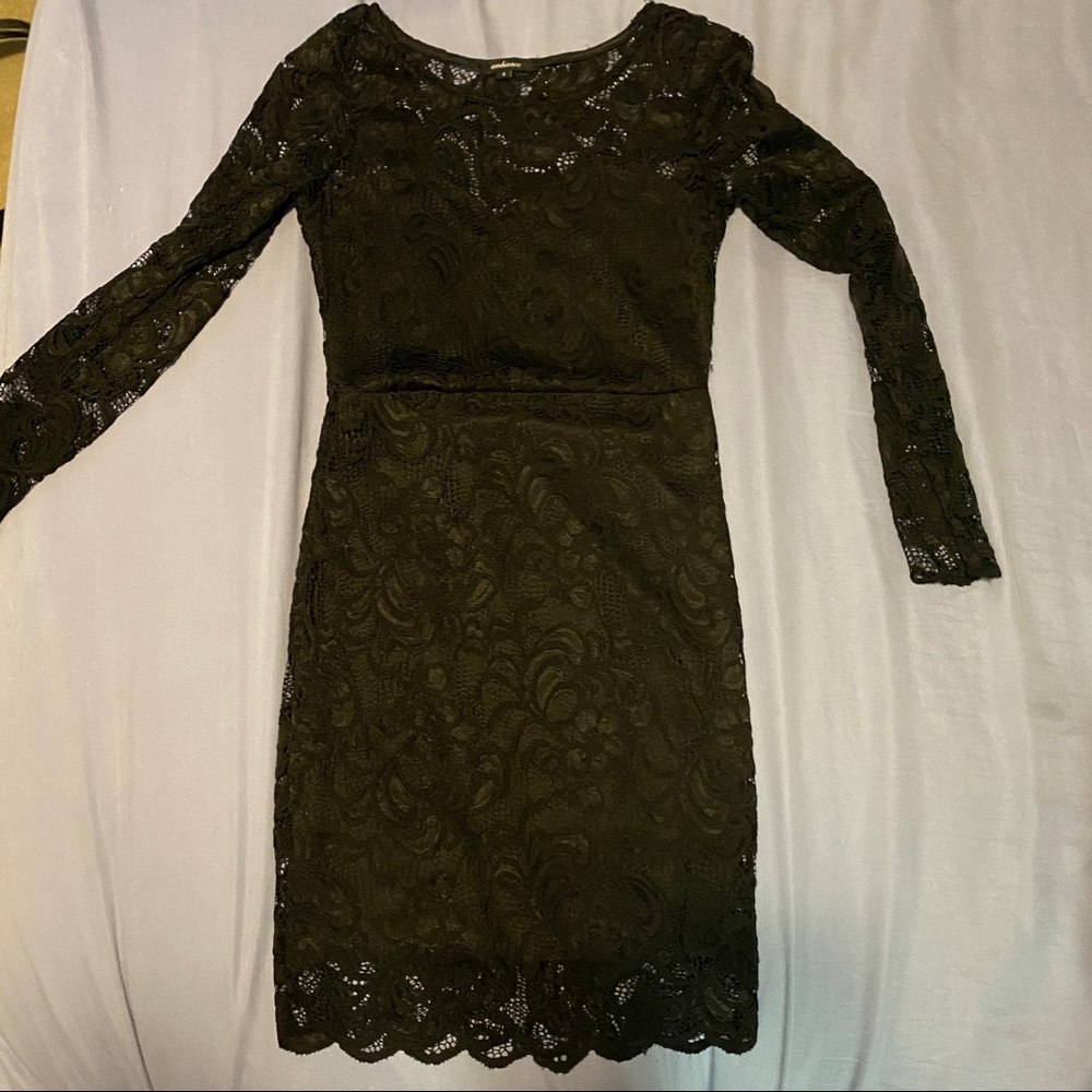 Black lace mini dress!
